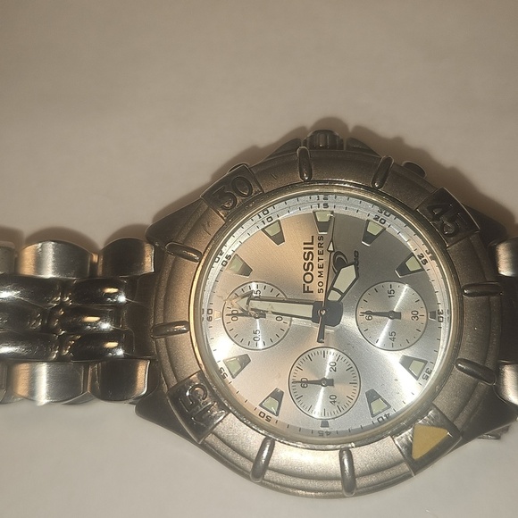 Fossil Blue Silver Mens Chronograph Watch - Picture 2 of 6